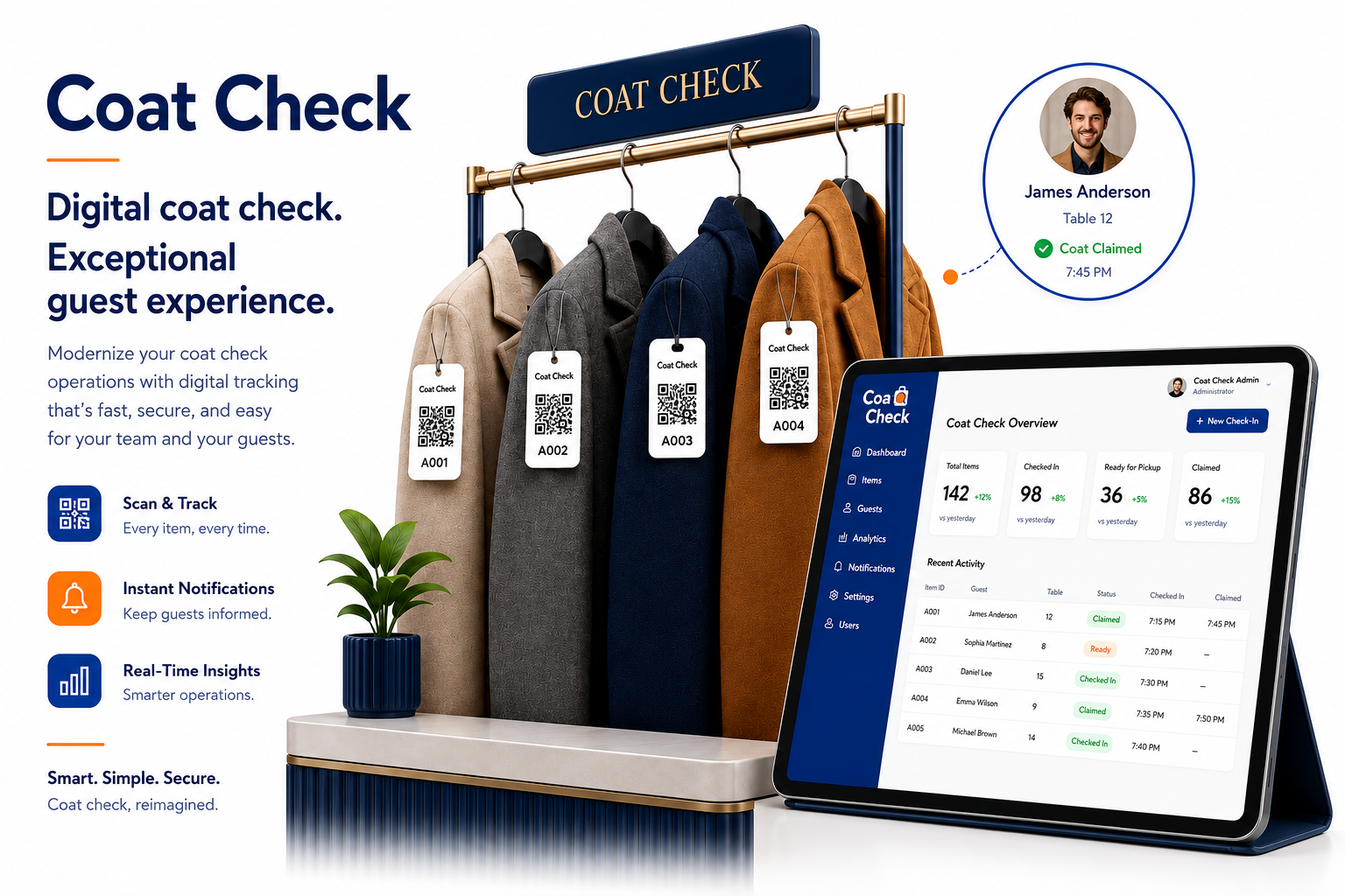 Coat Check — CheQIT solution