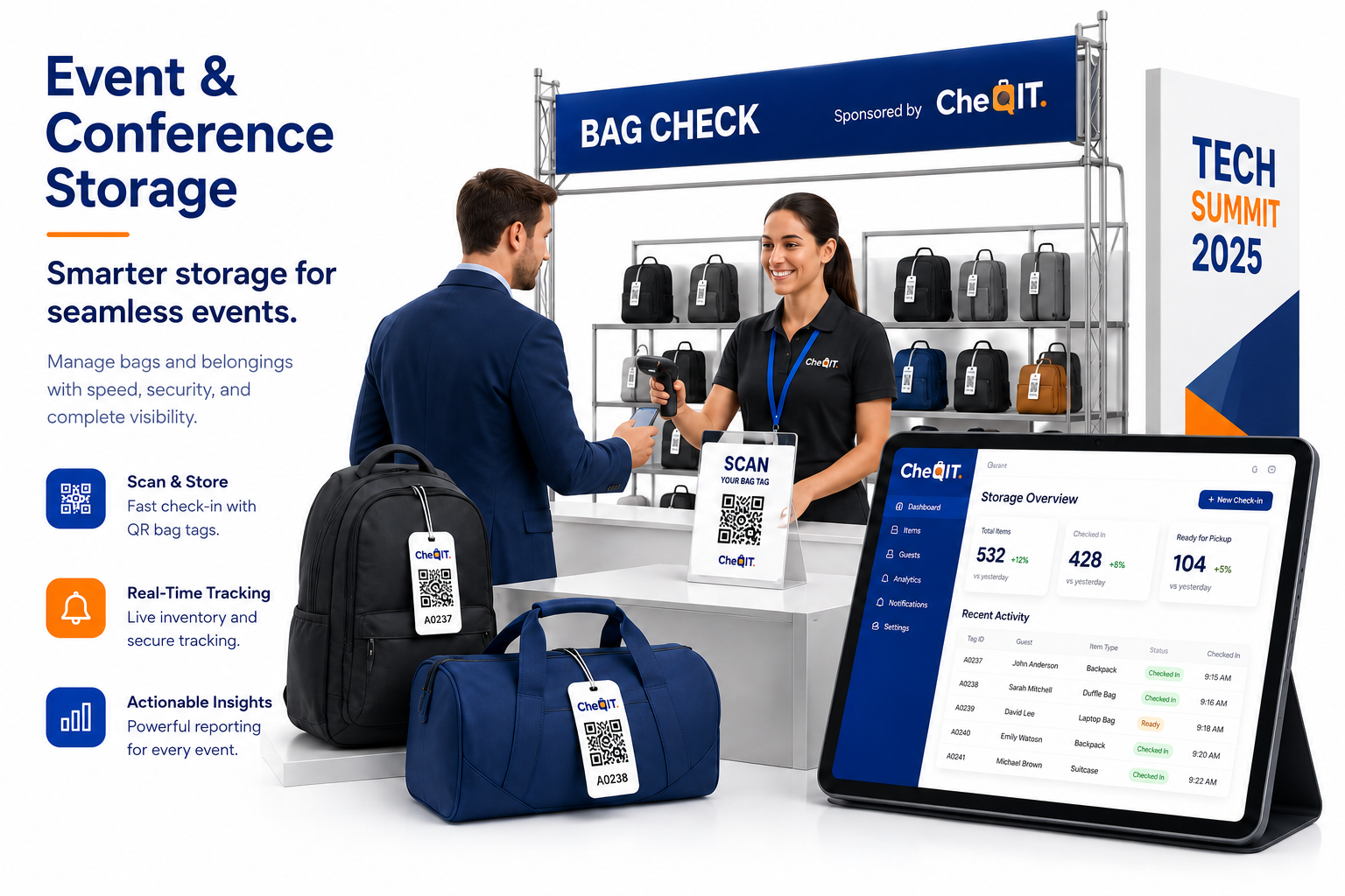 Event & Conference Storage — CheQIT solution